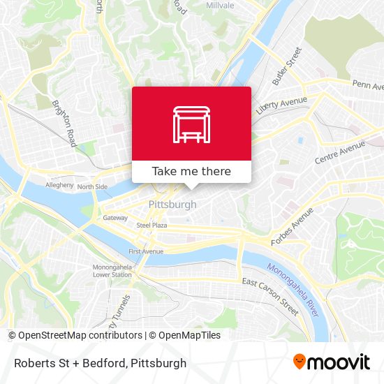 Roberts St + Bedford map