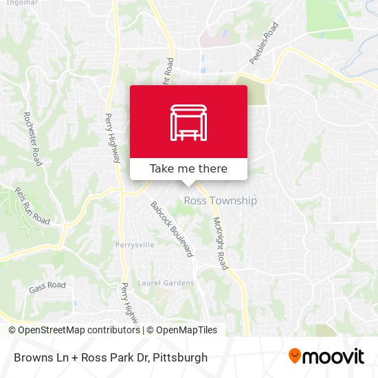 Browns Ln + Ross Park Dr map