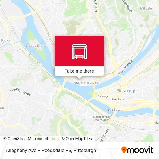 Allegheny Ave + Reedsdale FS map