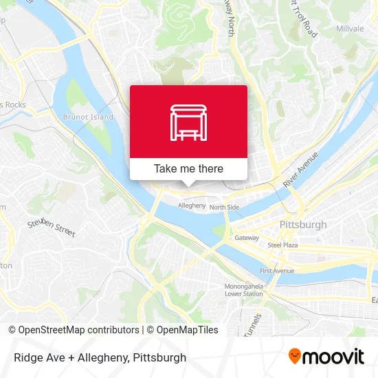Ridge Ave + Allegheny map