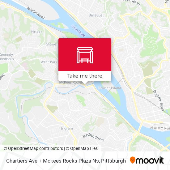 Chartiers Ave + Mckees Rocks Plaza Ns map