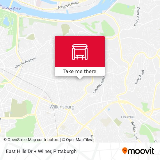 Mapa de East Hills Dr + Wilner