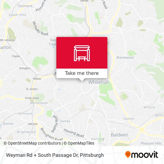 Weyman Rd + South Passage Dr map