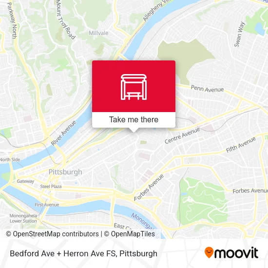Mapa de Bedford Ave + Herron Ave FS