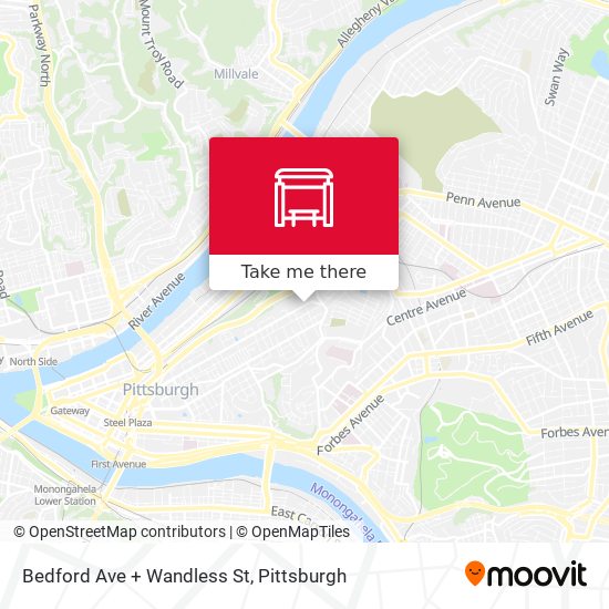 Bedford Ave + Wandless St map