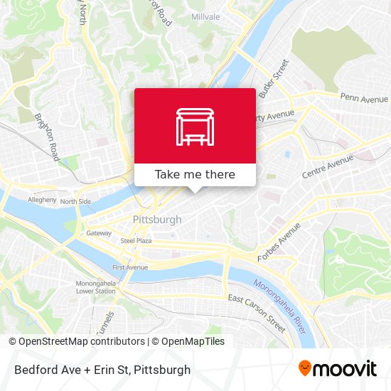Mapa de Bedford Ave + Erin St