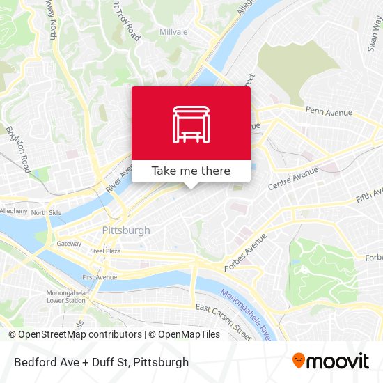 Bedford Ave + Duff St map