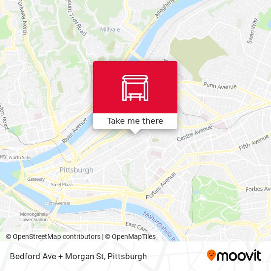 Bedford Ave + Morgan St map