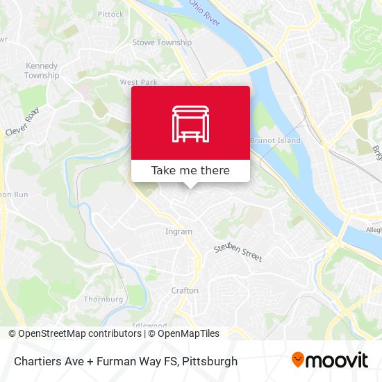 Chartiers Ave + Furman Way FS map