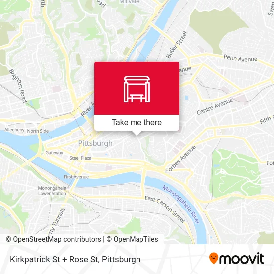 Kirkpatrick St + Rose St map