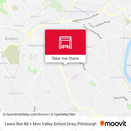 Lewis Run Rd + Mon Valley School Drwy map
