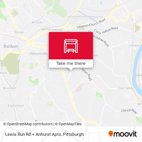 Lewis Run Rd + Anhurst Apts map