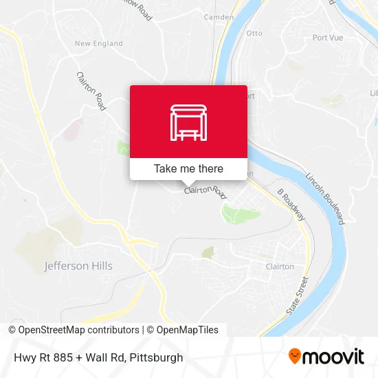 Mapa de Hwy Rt 885 + Wall Rd