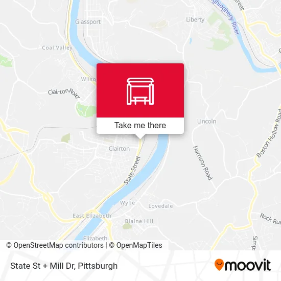 State St + Mill Dr map