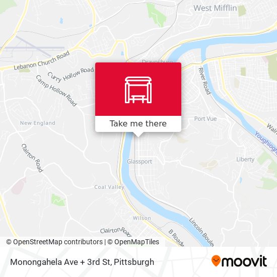 Mapa de Monongahela Ave + 3rd St