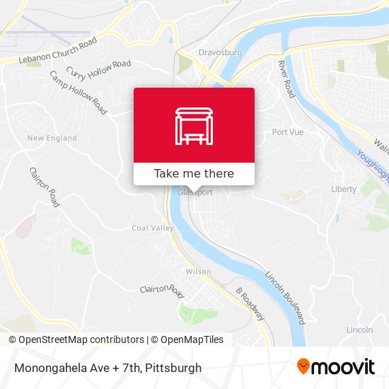 Mapa de Monongahela Ave + 7th