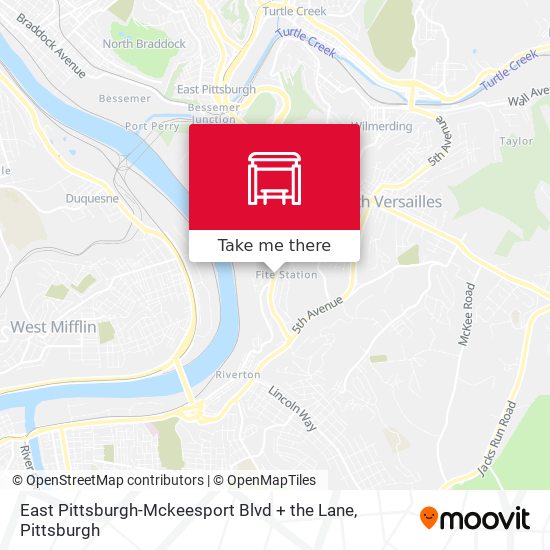 Mapa de East Pittsburgh-Mckeesport Blvd + the Lane