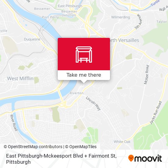 Mapa de East Pittsburgh-Mckeesport Blvd + Fairmont St