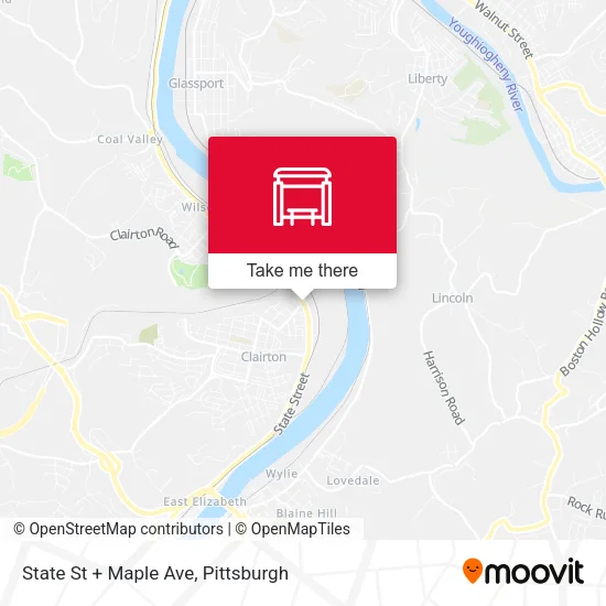 State St + Maple Ave map
