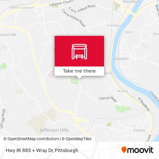 Hwy Rt 885 + Wray Dr map