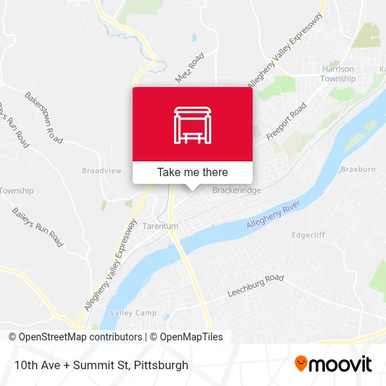 10th Ave + Summit St map