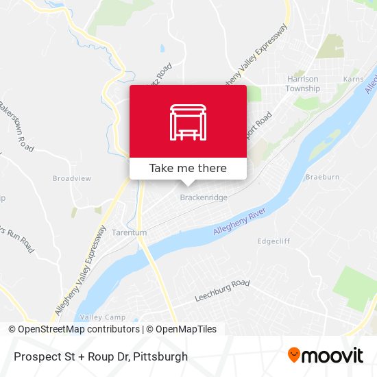 Mapa de Prospect St + Roup Dr