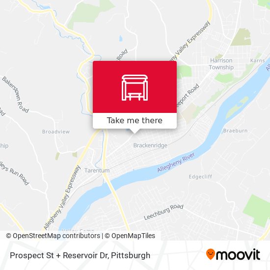 Mapa de Prospect St + Reservoir Dr