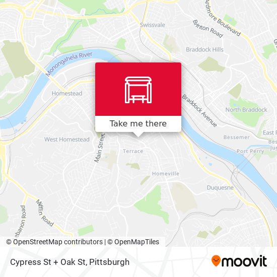 Mapa de Cypress St + Oak St