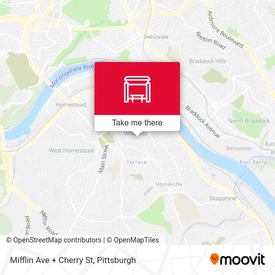 Mapa de Mifflin Ave + Cherry St