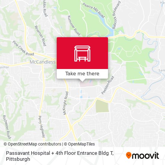 Passavant Hospital + 4th Floor Entrance Bldg T map