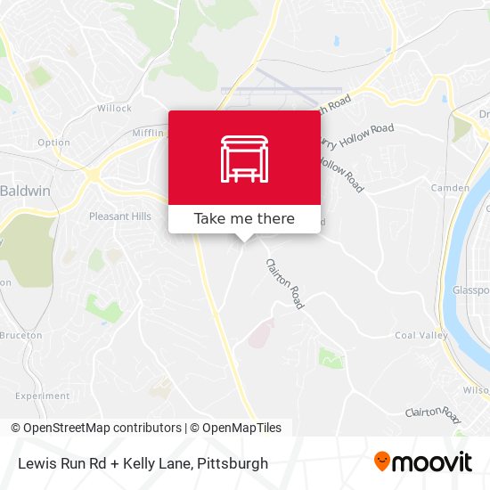 Lewis Run Rd + Kelly Lane map