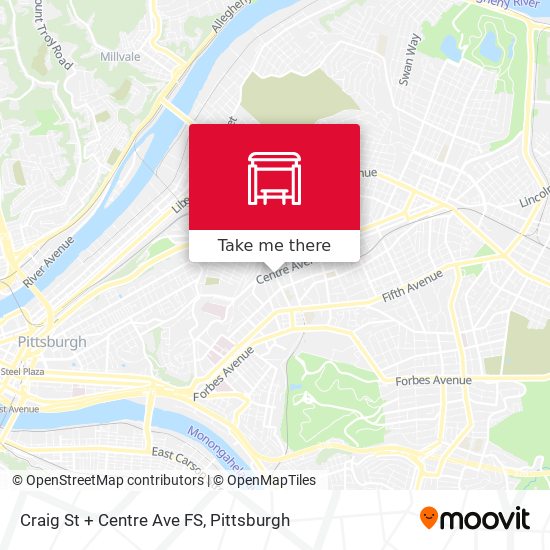 Craig St + Centre Ave FS map