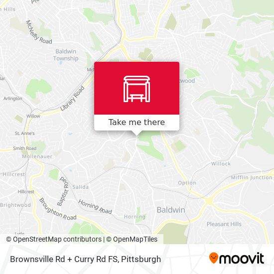 Mapa de Brownsville Rd + Curry Rd FS
