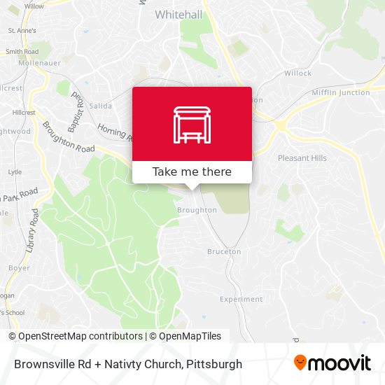 Brownsville Rd + Nativty Church map
