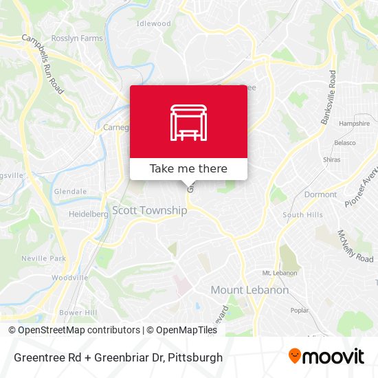 Greentree Rd + Greenbriar Dr map