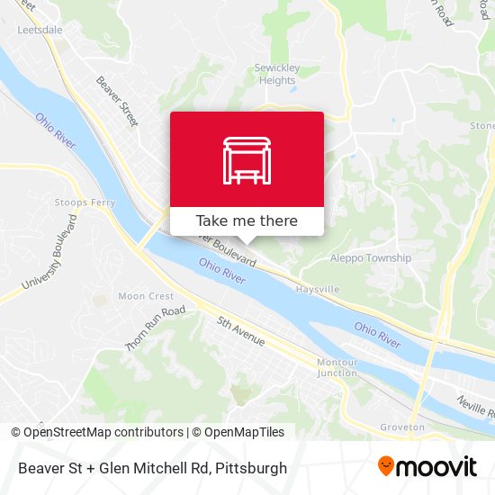 Mapa de Beaver St + Glen Mitchell Rd