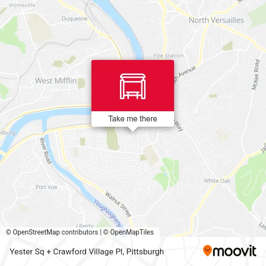 Mapa de Yester Sq + Crawford Village Pl