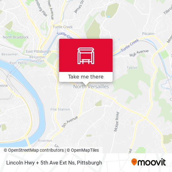 Lincoln Hwy + 5th Ave Ext Ns map