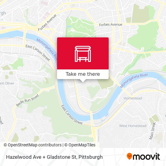Mapa de Hazelwood Ave + Gladstone St