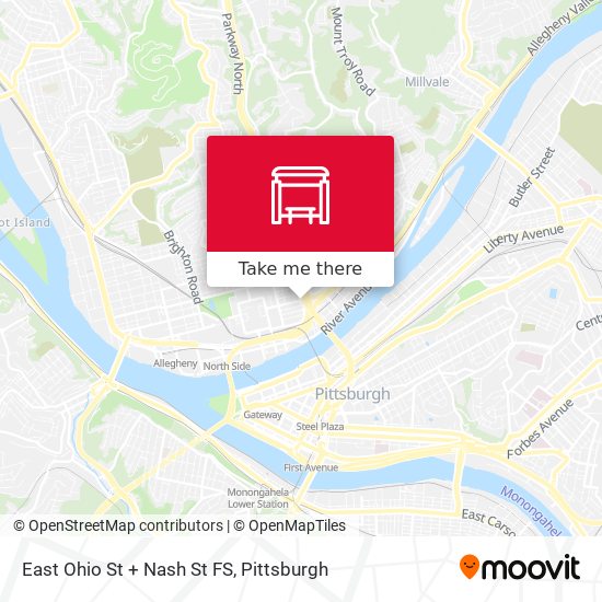East Ohio St + Nash St FS map