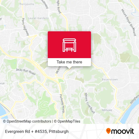 Evergreen Rd + #4535 map