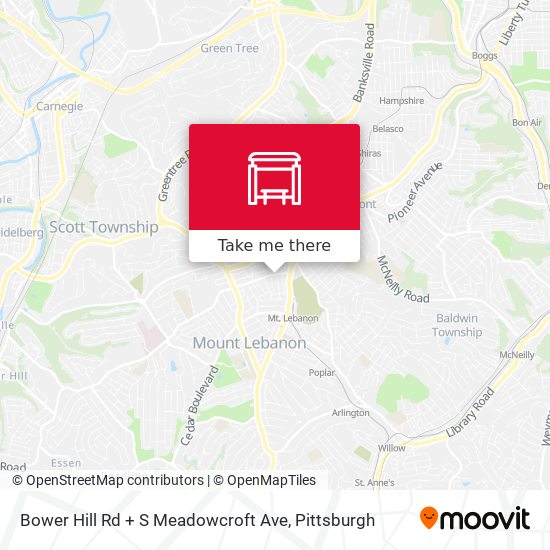 Mapa de Bower Hill Rd + S Meadowcroft Ave