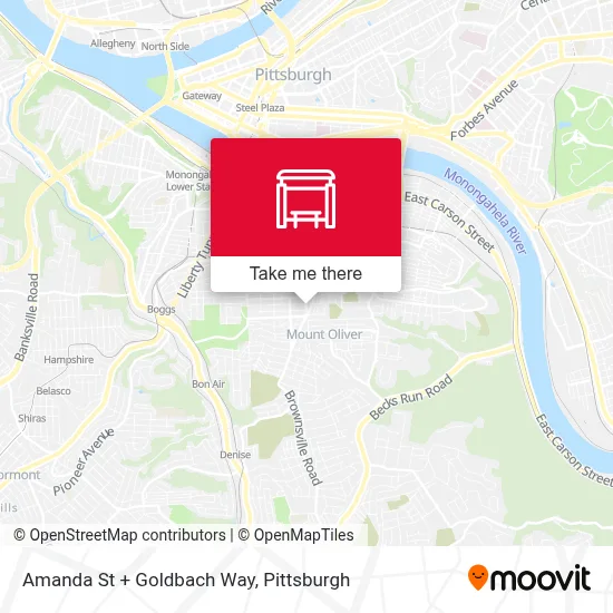 Amanda St + Goldbach Way map