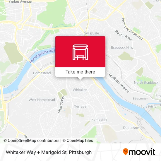 Whitaker Way + Marigold St map