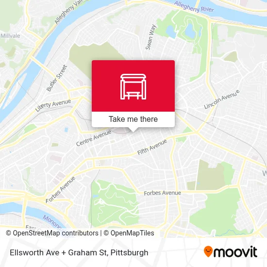Ellsworth Ave + Graham St map