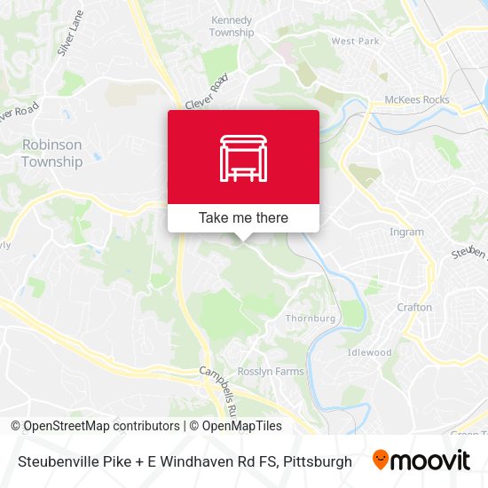Steubenville Pike + E Windhaven Rd FS map