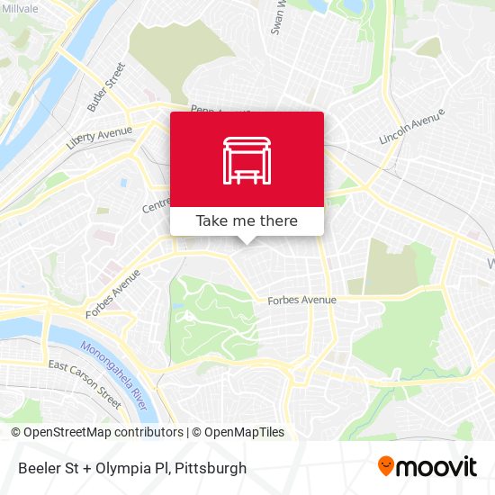 Beeler St + Olympia Pl map