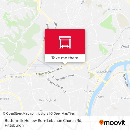 Buttermilk Hollow Rd + Lebanon Church Rd map