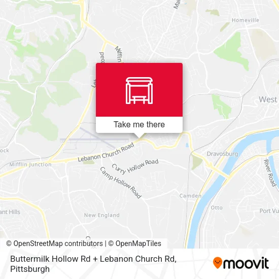 Mapa de Buttermilk Hollow Rd + Lebanon Church Rd