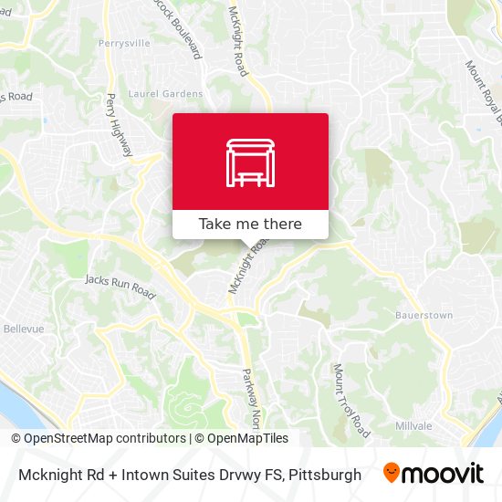 Mcknight Rd + Intown Suites Drvwy FS map